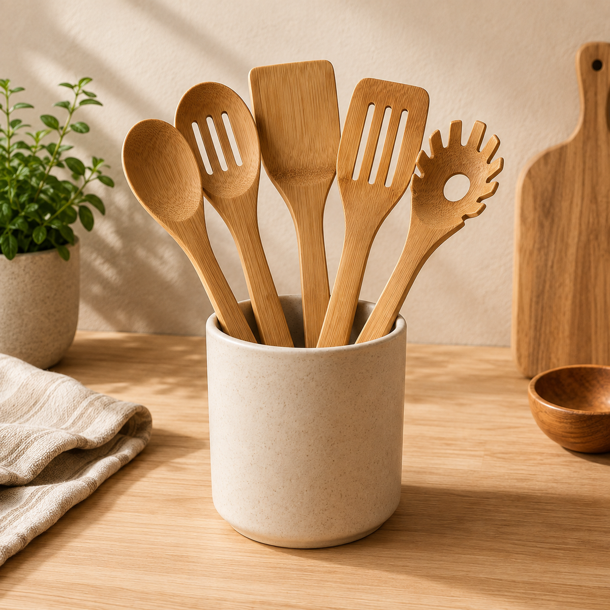 Bamboo Utensil Set (6-Piece)